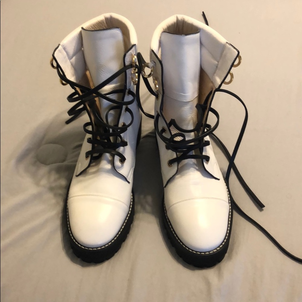 Brand New Stuart Weitzman Leather Combat Boots